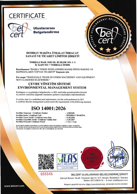 ISO 14001 certificate preview