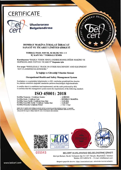 ISO 45001 certificate preview